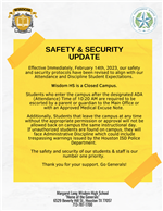 Safety and Security Update